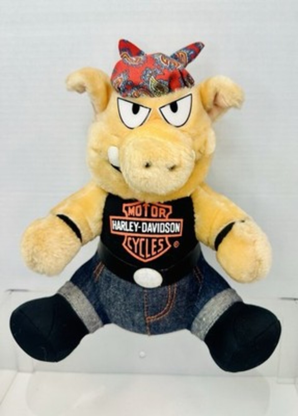 Vintage 1990’s Play By Play Harley-Davidson Plush Pig Biker Hog Stuffed animal
